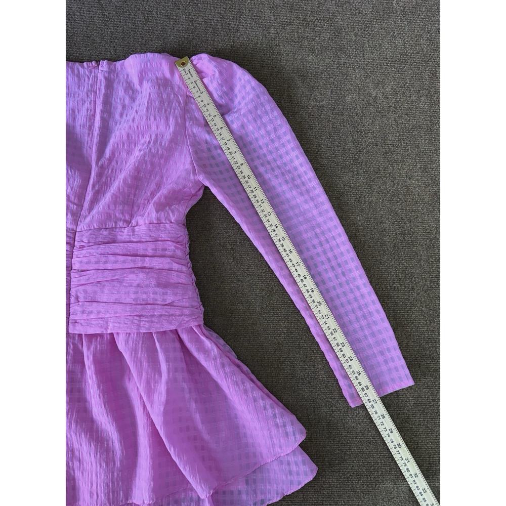 Hello Molly First Impressions Mini Dress XL US 10 V-Neck Belt Buckle Long Sleeve - Picture 13 of 14